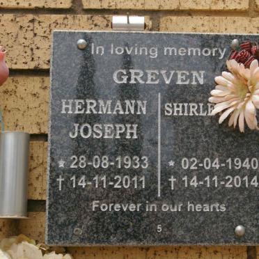 GREVEN Hermann Joseph 1933-2011 &amp; Shirley 1940-2014