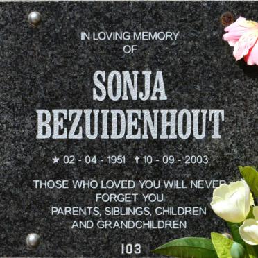 BEZUIDENHOUT Sonja 1951-2003