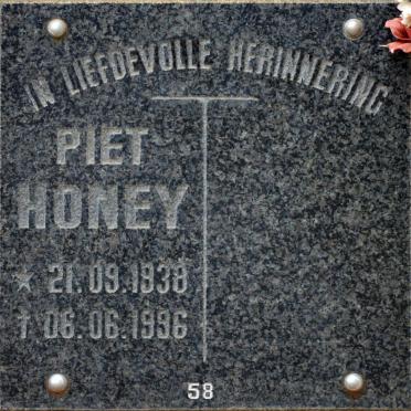 HONEY Piet 1938-1996