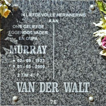 WALT Murray, van der 1923-2000