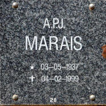 MARAIS A.P.J. 1937-1999
