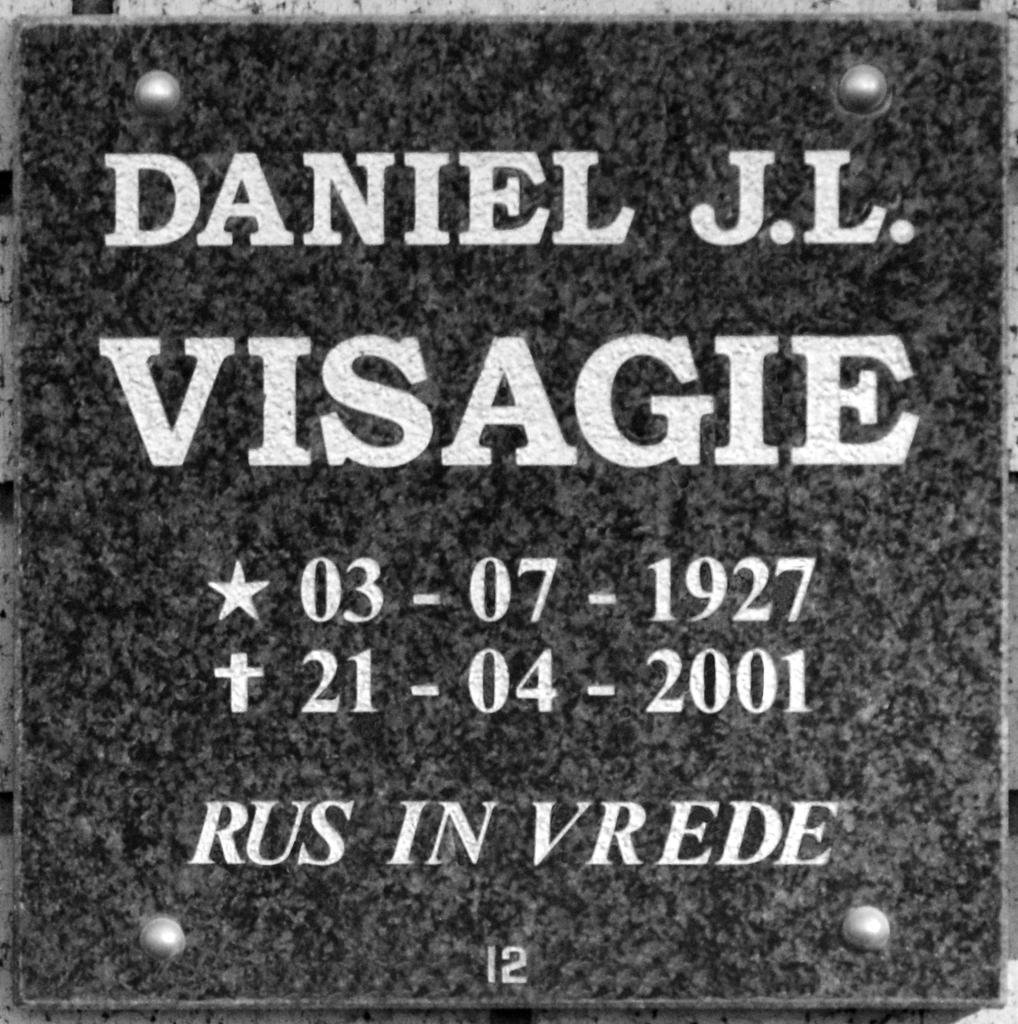 VISAGIE Daniel J.L. 1927-2001