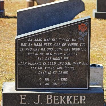 BEKKER E.J. 1912-1996