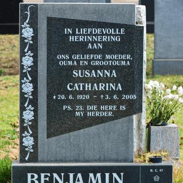 BENJAMIN Susanna Catharina 1920-2005