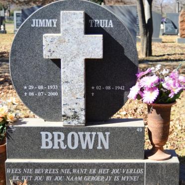 BROWN Jimmy 1933-2000 &amp; Truia 1942-