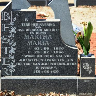 BESTER Martha Maria 1936-1996