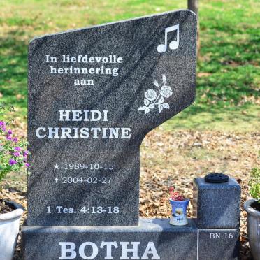BOTHA Heidi Christine 1989-2004
