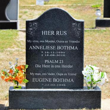 BOTHMA Eugene 1948- &amp; Anneliese 1950-2010