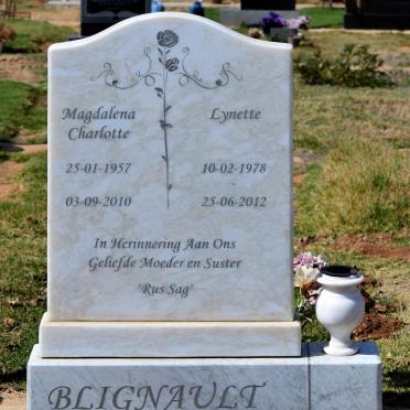 BLIGNAULT Magdalena Charlotte 1957-2010 :: BLIGNAULT Lynette 1978-2012