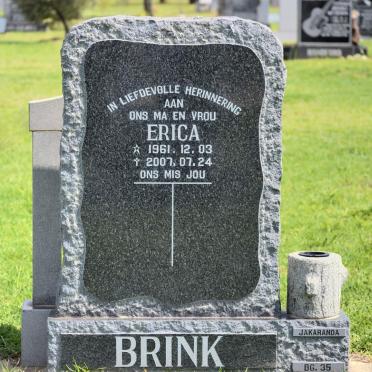 BRINK Erica 1961-2007