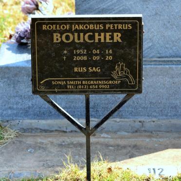 BOUCHER Roelof Jakobus Petrus 1952-2008