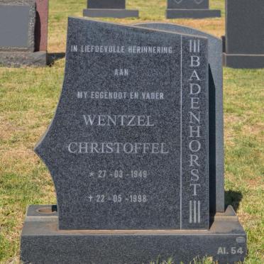 BADENHORST Wentzel Christoffel 1949-1998