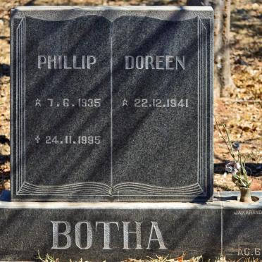 BOTHA Phillip 1935-1995 &amp; Doreen 1941-