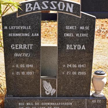 BASSON Gerrit 1941-1997 &amp; Blyda 1947-2005