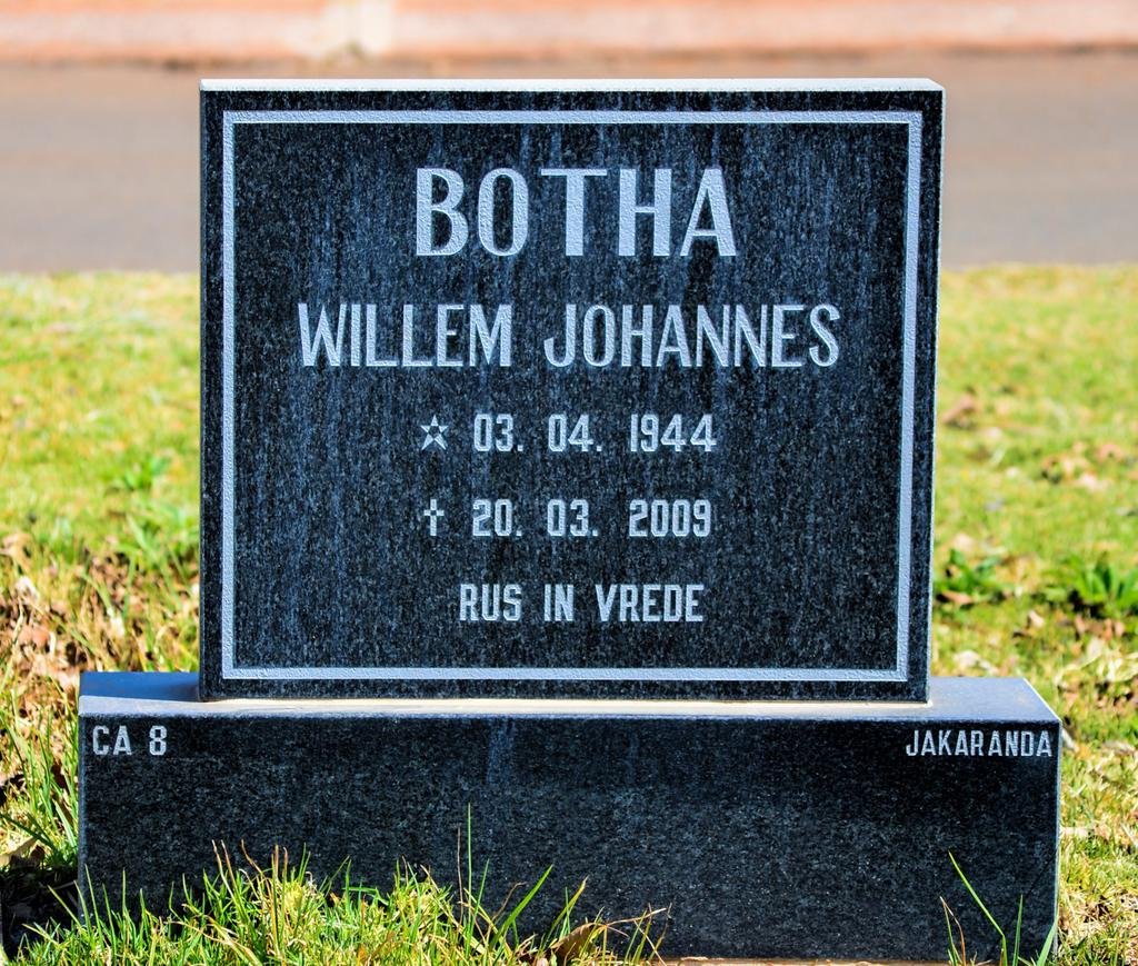 BOTHA Willem Johannes 1944-2009