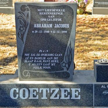COETZEE Abraham Jacobus 1940-1999