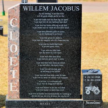 CLOETE Willem Jacobus 1948-2008