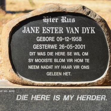 DYK Jane Ester, van 1958-2001