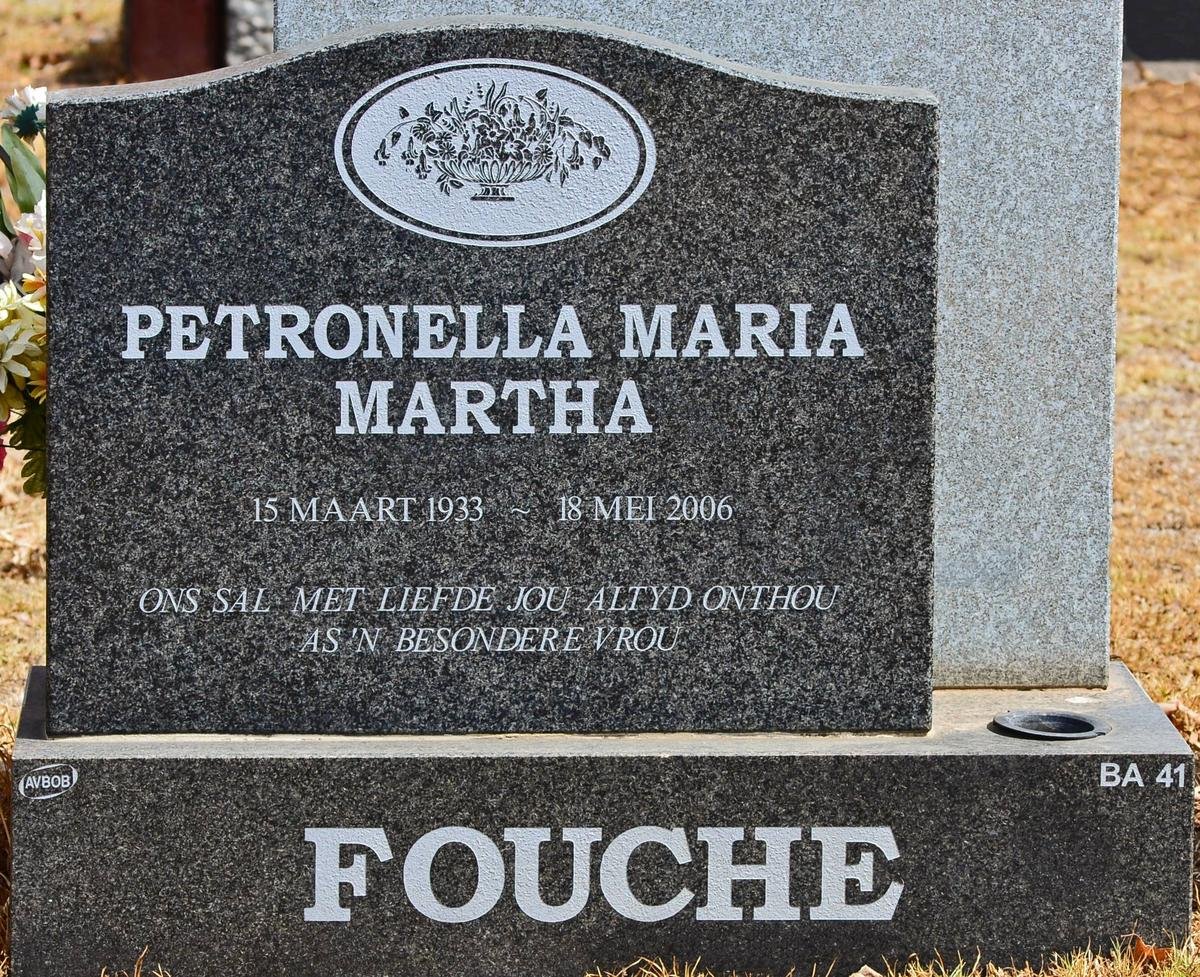 FOUCHE Petronella Maria Martha 1933-2006