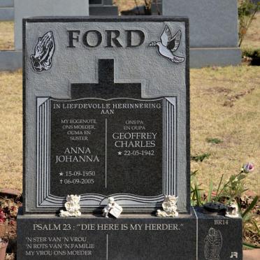 FORD Geoffrey Charles 1942- &amp; Anna Johanna 1950-2005