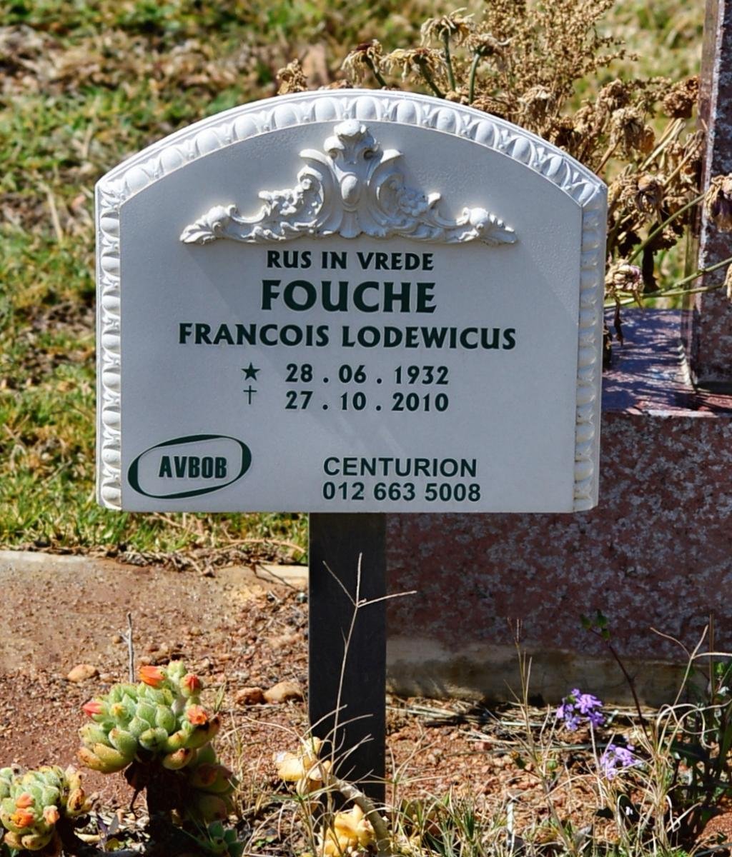 FOUCHE Francois Lodewicus 1932-2010