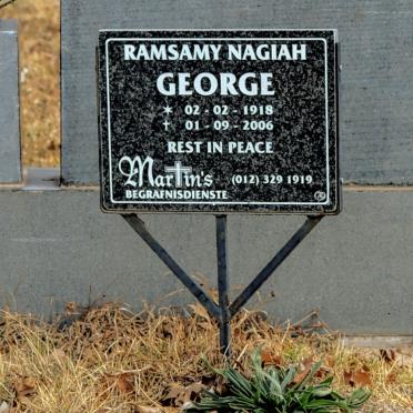 GEORGE Ramsamy Nagiah 1918-2006