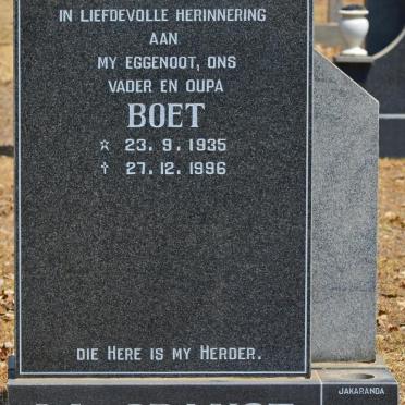 GRANGE Boet, la 1935-1996