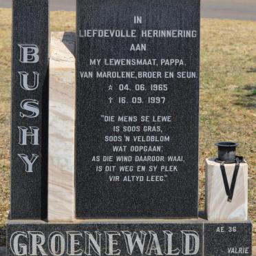 GROENEWALD Bushy 1965-1997