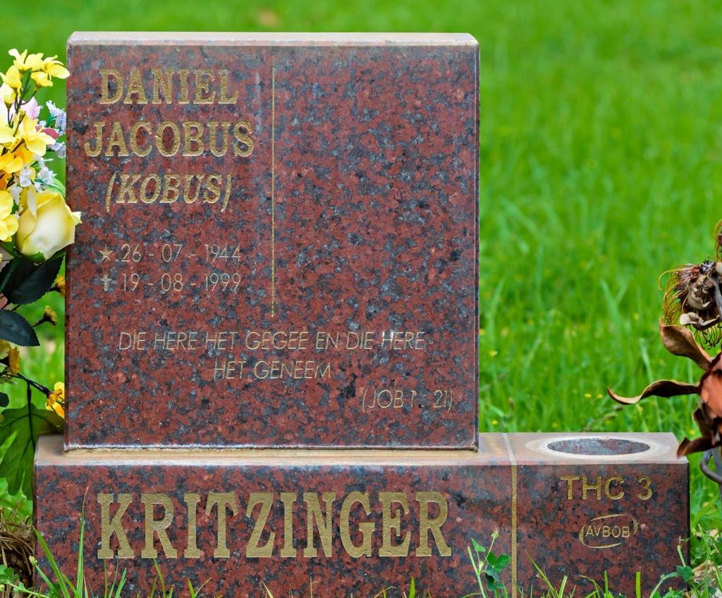 KRITZINGER Daniel Jacobus 1944-1999