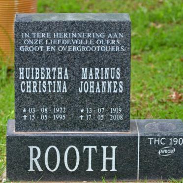 ROOTH Marinus Johannes 1919-2008 &amp; Huibertha Christina 1922-1995
