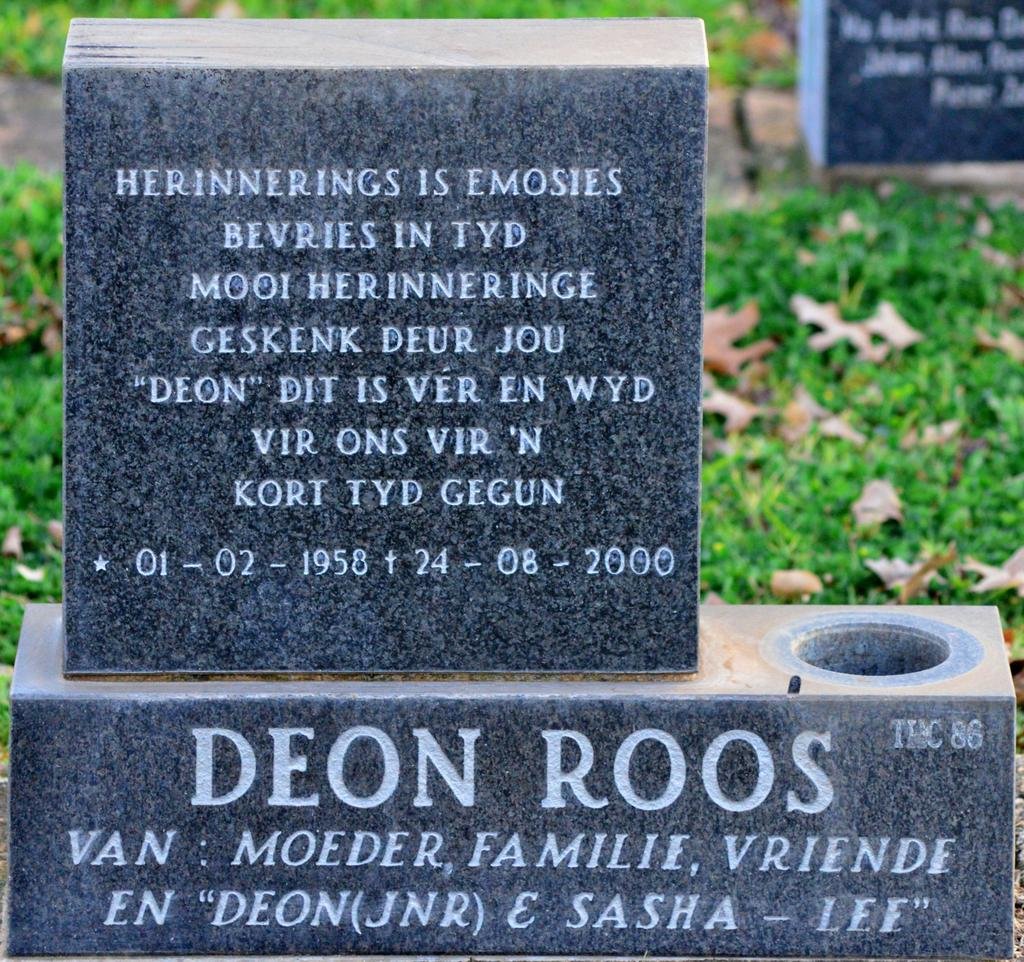 ROOS Deon 1958-2000