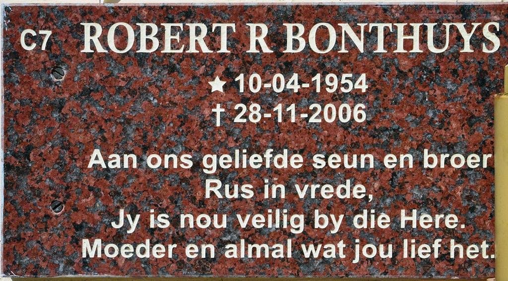 BONTHUYS Robert R. 1954-2006