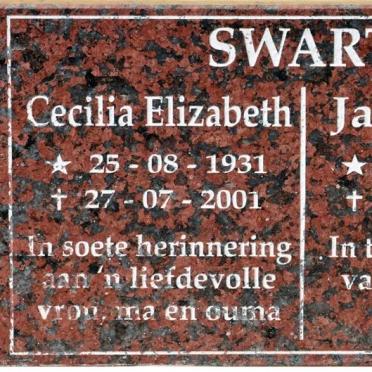 SWART James John 1931-2001 &amp; Cecilia Elizabeth 1931-2001