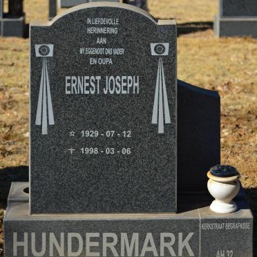HUNDERMARK Ernest Joseph 1929-1998