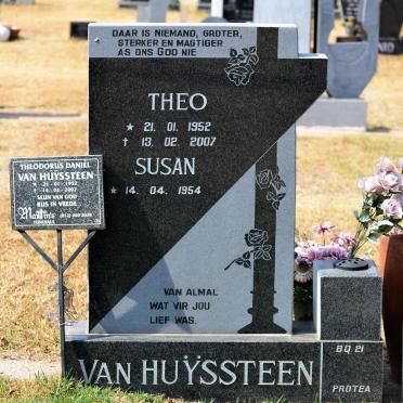 HUŸSSTEEN Theodorus Daniel, van 1952-2007 &amp; Susan 1954-