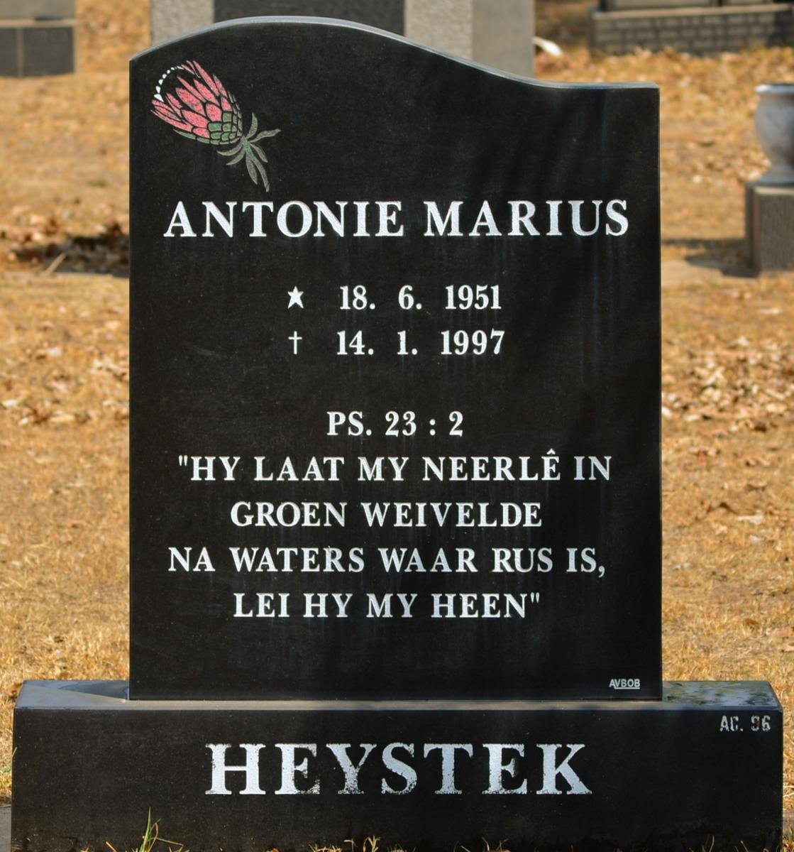 HEYSTEK Antonie Marius 1951-1997