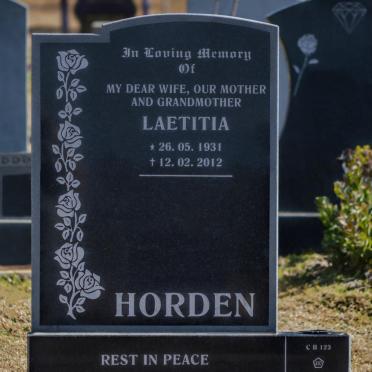 HORDEN Laetitia 1931-2012