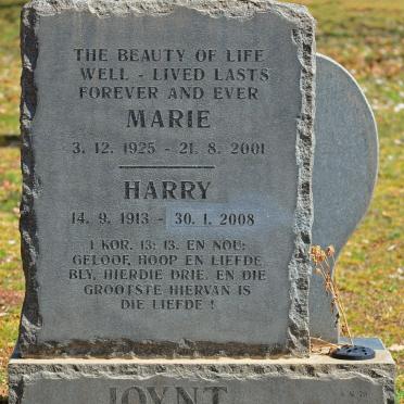JOYNT Harry 1913-2008 &amp; Marie 1925-2001