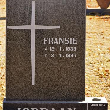 JORDAAN Fransie 1935-1997