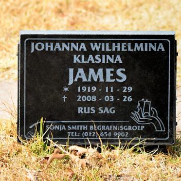 JAMES Johanna Wilhelmina Klasina 1919-2008