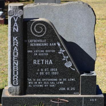 KRADENBURG Retha, van 1958-1997