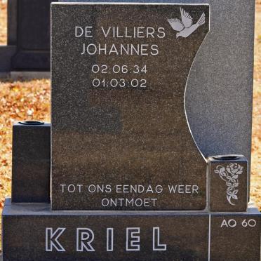 KRIEL De Villiers Johannes 1934-2002
