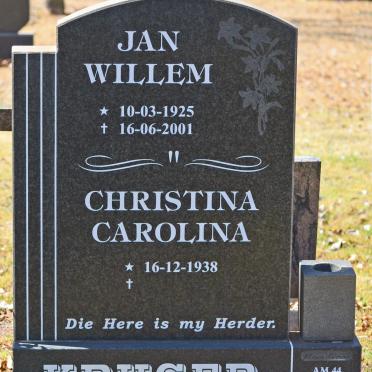 KRUGER Jan Willem 1925-2001 &amp; Christina Carolina 1938-
