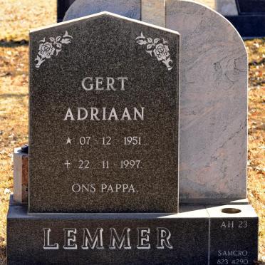 LEMMER Gert Adriaan 1951-1997