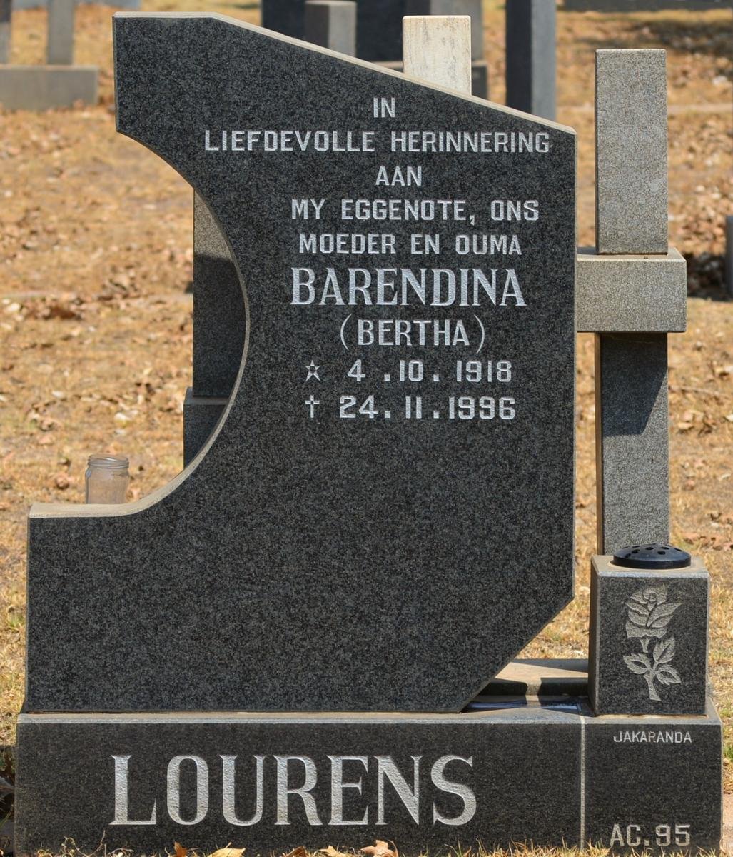 LOURENS Barendina 1918-1996