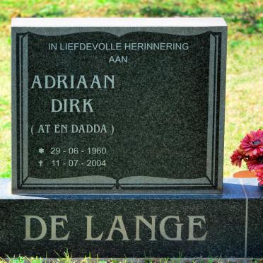 LANGE Adriaan Dirk, de 1960-2004