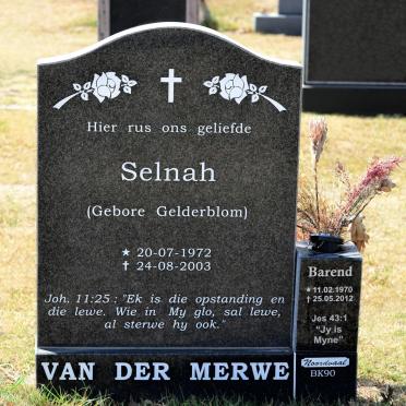 MERWE Barend, van der 1970-2012 &amp; Selnah GELDERBLOM 1972-2003