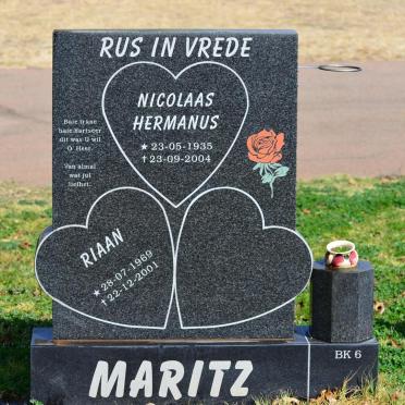 MARITZ Nicolaas Hermanus 1935-2004 :: MARITZ Riaan 1969-2001