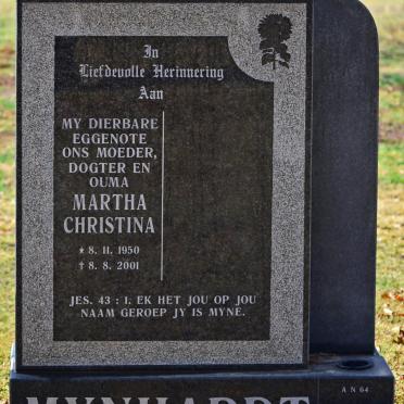 MYNHARDT Martha Christina 1950-2001