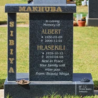 MAKHUBA Albert 1930-2006 &amp; Hlasekili 1929-2010